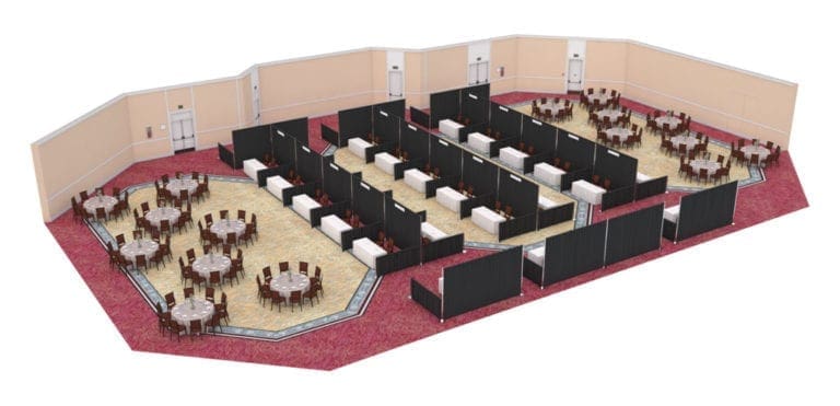 Upper Grande Hall 3D floorplan exhibition