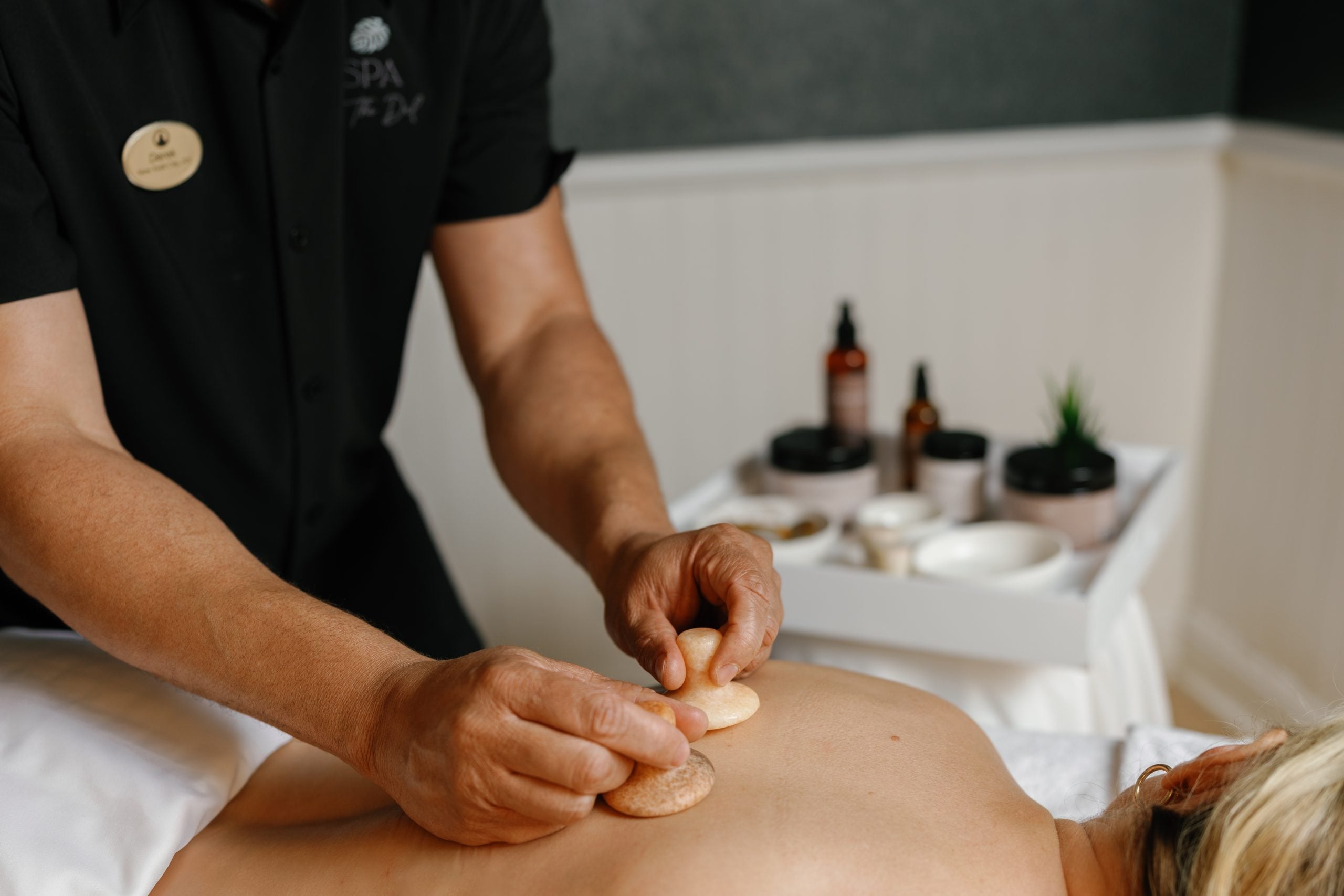 Woman receiving massage