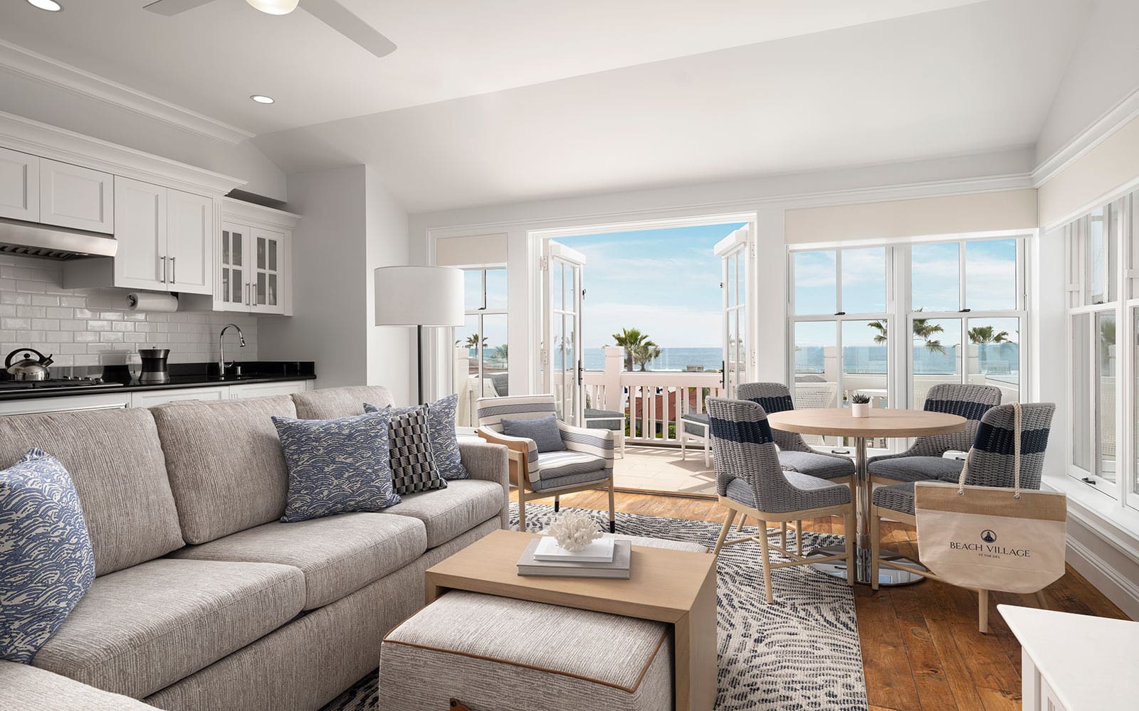 Oceanview Villa Living Room and Kitchen