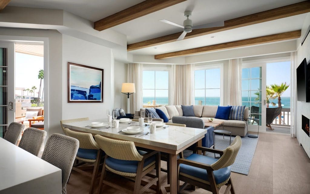 Oceanfront Residence Dining & Living Room