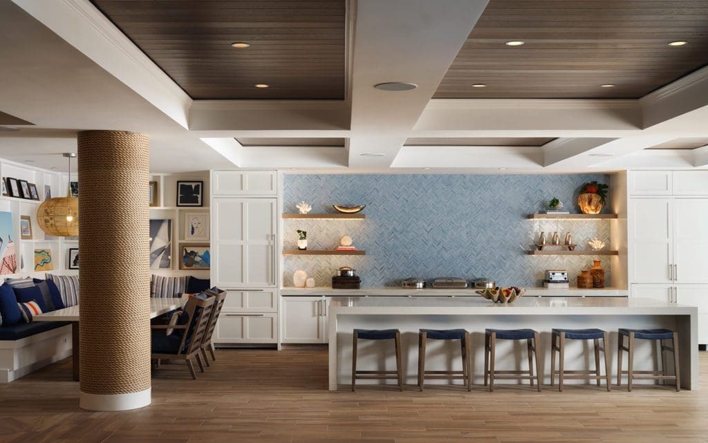 The Shore House Bistro features a unique dining table to encourage community