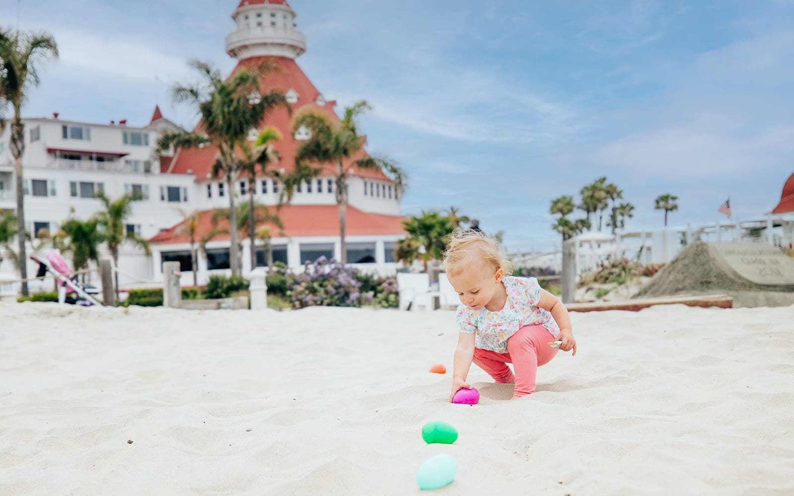 Beach Easter egg hunt