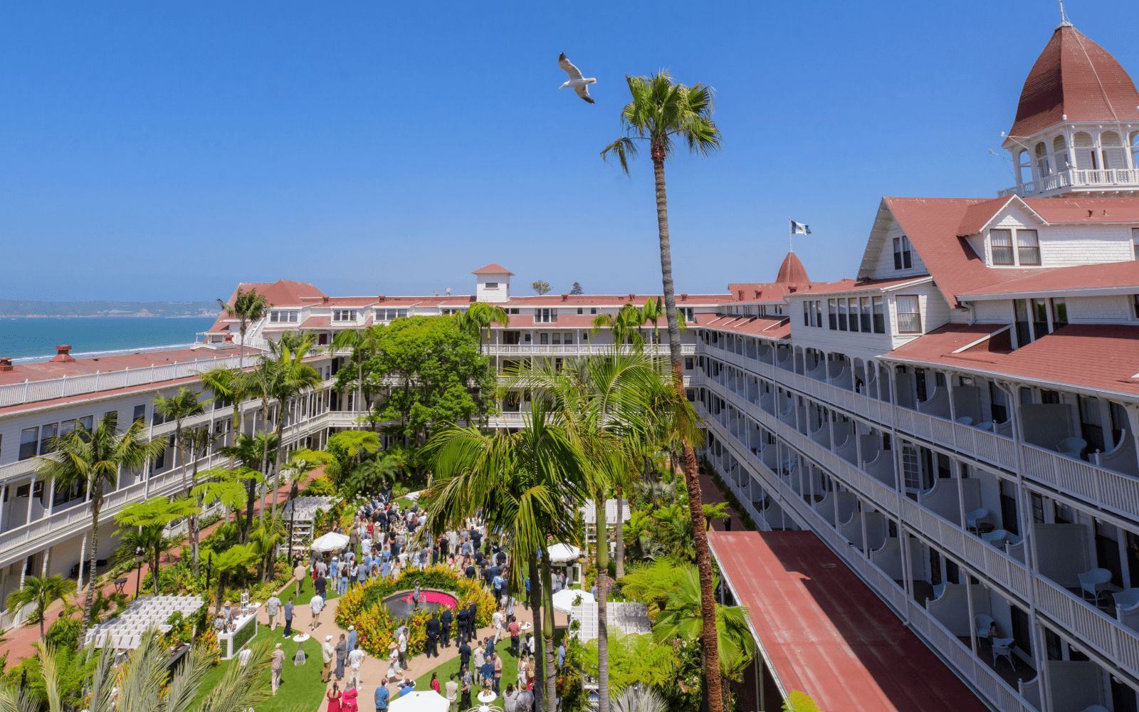 victorian garden drone shot
